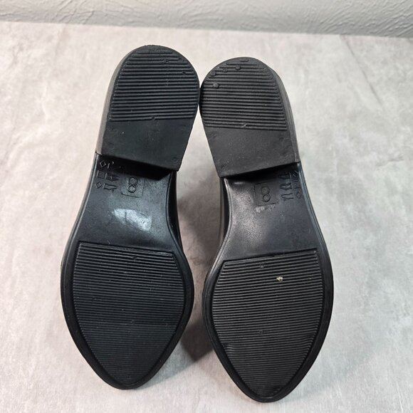 Jeffrey Campbell Rainboot Black Rubber Pointed Pull On Chelsea Ankle Bootie Sz 8 - Picture 7 of 9